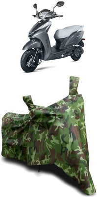 ATBROTHERS Waterproof Two Wheeler Cover for Ampere(Magnus Pro, Multicolor, Green)