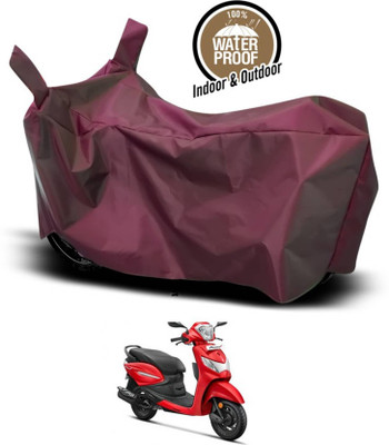 KEDIT Two Wheeler Cover for Hero(Pleasure Plus, Maroon)