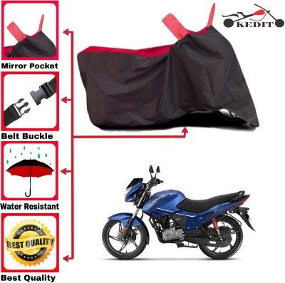 AASHTIK MART Two Wheeler Cover for Hero(Glamour i3s, Red, Black)