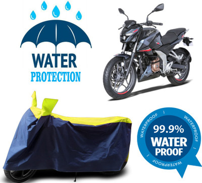 RTS COLLECTIONS Waterproof Two Wheeler Cover for Bajaj(Pulsar 200NS FI, Multicolor)