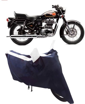 BLUERIDE Two Wheeler Cover for Royal Enfield(Bullet 500, White)