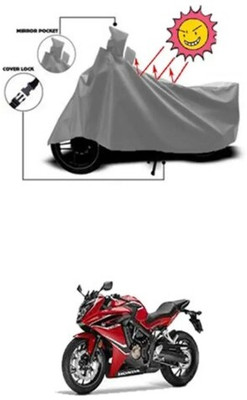 Tritika Waterproof Two Wheeler Cover for Honda(CBR650R, Grey)