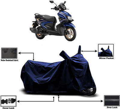 Amexride Two Wheeler Cover for Yamaha(Ray ZR, Blue)