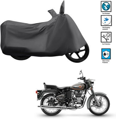 PAGORA Waterproof Two Wheeler Cover for Royal Enfield(Bullet 500, Grey)