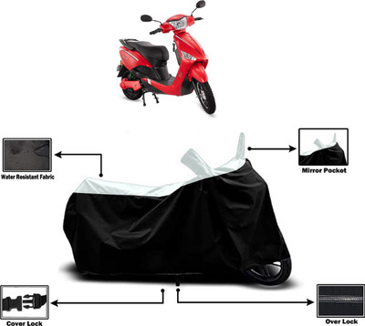 Amexride Two Wheeler Cover for Hero Electric(Electric Optima, White)