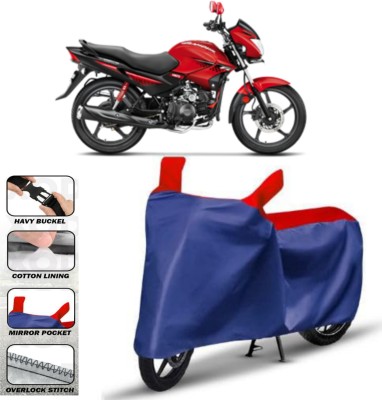 HWSXQAE Waterproof Two Wheeler Cover for Universal For Bike(Glamour i3s BS6, Red)