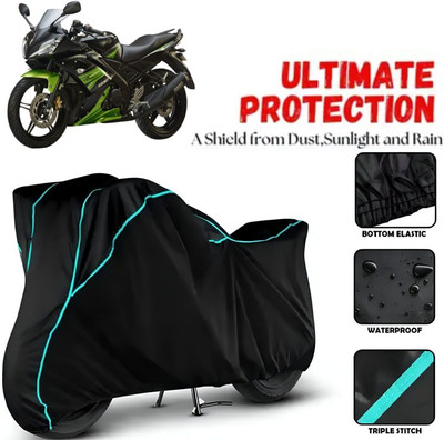 OliverX Waterproof Two Wheeler Cover for Yamaha(R15, Black, Blue)