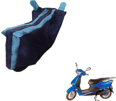MWBB Waterproof Two Wheeler Cover for Hero(E Scoot, Black, Blue)