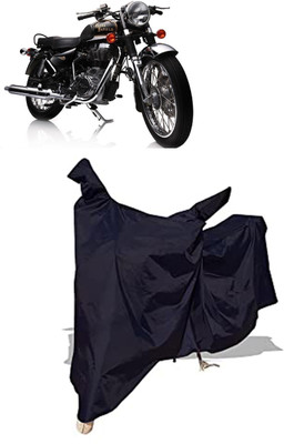 Amexride Two Wheeler Cover for Royal Enfield(Electra Delux, Black)