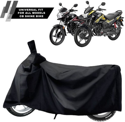 ZAQE Two Wheeler Cover for Honda(CB Shine, Black)