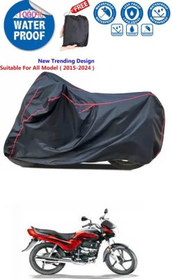 DeepShakshi AUTOMOTIVE Two Wheeler Cover for Hero(Passion Plus, Black)