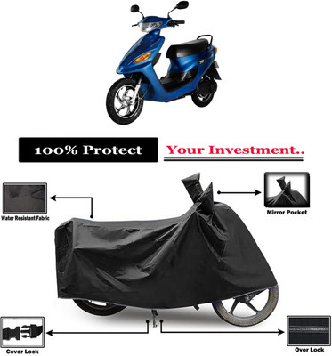 Amexride Two Wheeler Cover for Indus(Yo Electron, Black)