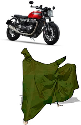 Amexride Two Wheeler Cover for Triumph(Speed Twin BS6, Maroon)