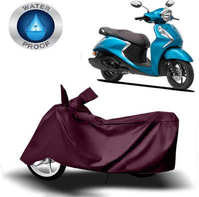 DeepShakshi AUTOMOTIVE Waterproof Two Wheeler Cover for Yamaha(Fascino 125, Maroon)