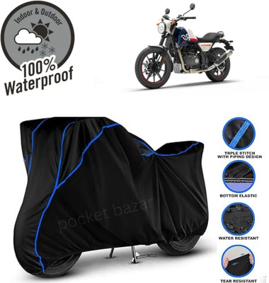 pocket bazar Waterproof Two Wheeler Cover for Royal Enfield(Scrambler, Black)