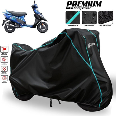 OliverX Two Wheeler Cover for TVS(Scooty Pep Plus BS6, Black, Blue, Multicolor)