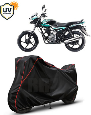 RRZ Waterproof Two Wheeler Cover for Bajaj(Discover 100 DTS-i, Black, Red)