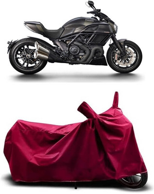 Coxtor Waterproof Two Wheeler Cover for Ducati(Diavel, Maroon)