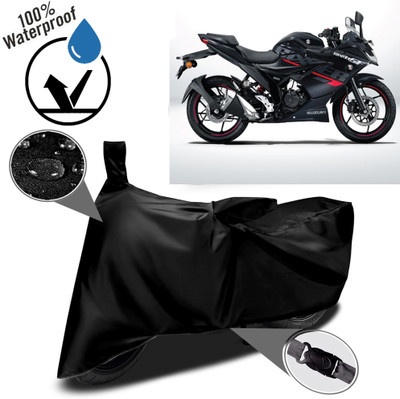 ROYAL AUTO MART Waterproof Two Wheeler Cover for Suzuki(Gixxer SF, Black)