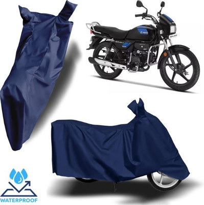 ROYAL AUTO MART Waterproof Two Wheeler Cover for Hero(Splendor Plus, Blue)