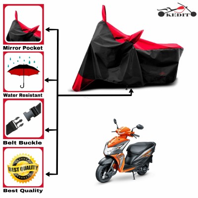 AASHTIK MART Two Wheeler Cover for Honda(Deo, Red, Black)