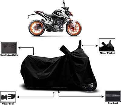 Amexride Two Wheeler Cover for KTM(200 Duke BS6, Black)