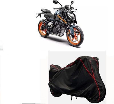 Autohug Waterproof Two Wheeler Cover for KTM(250 Duke, Black, Red)