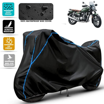 Amikan Waterproof Two Wheeler Cover for Honda(CB350RS, Black, Blue)