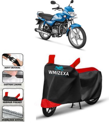 WMIZEXA Two Wheeler Cover for Universal For Bike(HF Deluxe, Red, Black)