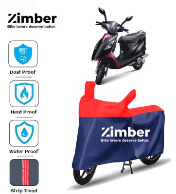 ZIMBER Two Wheeler Cover for TVS(Scooty Streak, Red, Blue)