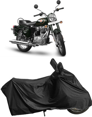 DIGGU Two Wheeler Cover for Royal Enfield(Standardv BS6, Black)