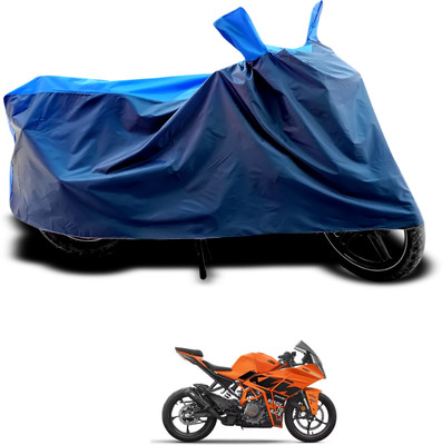 CODOKI Waterproof Two Wheeler Cover for KTM(RC 390, Black, Blue)