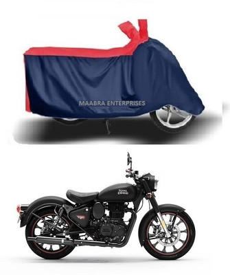 MAABRA ENTERPRISES Two Wheeler Cover for Royal Enfield(Classic 350, Blue, Red)