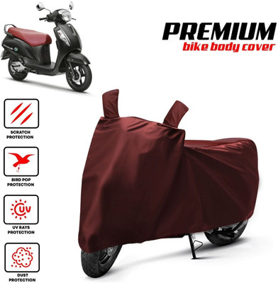 AutoGalaxy Waterproof Two Wheeler Cover for Suzuki(Access 125, Black, Blue, Multicolor)