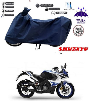 smwzxyu Waterproof Two Wheeler Cover for Bajaj(Pulsar RS200 BS6, Blue)