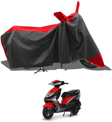 KEDIT Two Wheeler Cover for Ampere(REO, Red)