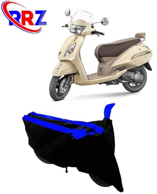 RRZ Waterproof Two Wheeler Cover for TVS(Jupiter classic, Black, Blue)