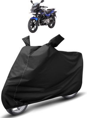 Auto Hub Waterproof Two Wheeler Cover for Bajaj(Pulsar 220F, Black)