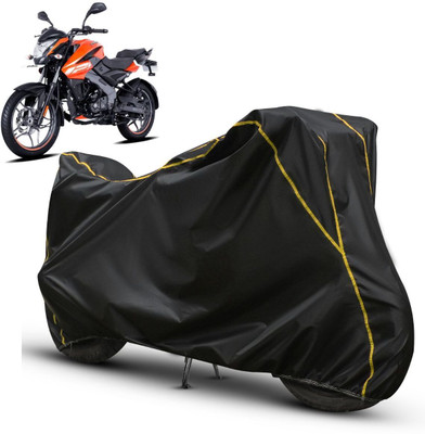 AUTOCAD Waterproof Two Wheeler Cover for Bajaj(Pulsar NS 200, Black, Yellow)