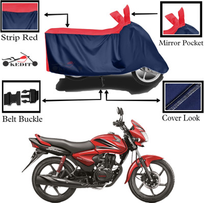 KEDIT Two Wheeler Cover for Honda(CB Shine, Red, Blue)