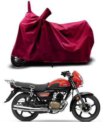 KEDIT Two Wheeler Cover for TVS(Radeon, Maroon)