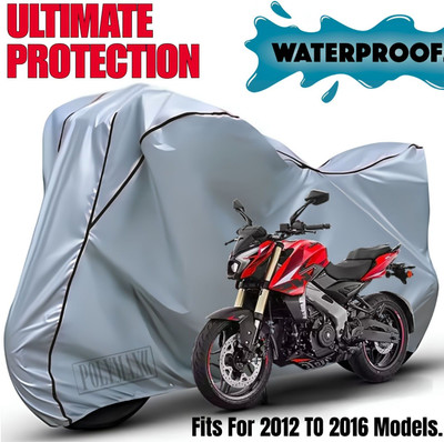 POLYMAXX Waterproof Two Wheeler Cover for Bajaj(Pulsar SS400 BS6, Silver, Black)