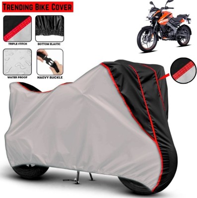 Mwiss Waterproof Two Wheeler Cover for Bajaj(Pulsar NS125, Silver, Black)