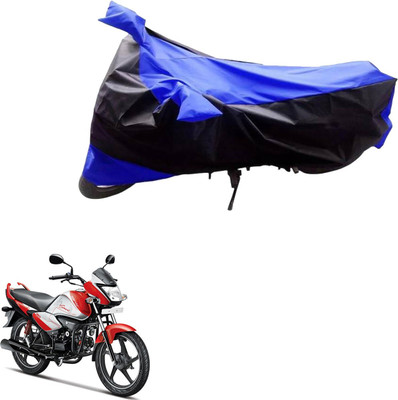 Mdstar Waterproof Two Wheeler Cover for Hero(Splendor I Smart, Black, Blue)
