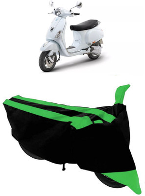 HEMSKAR Two Wheeler Cover for Vespa(ZX 125, Black, Green)