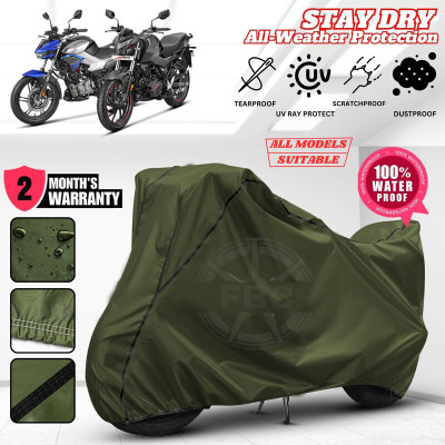 OliverX Waterproof Two Wheeler Cover for Hero(Xtreme, Green, Black)