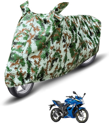 Auto Hub Waterproof Two Wheeler Cover for Suzuki(Gixxer SF, Green)
