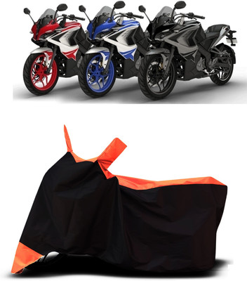 VESMEI Two Wheeler Cover for Bajaj(Pulsar SS400, Orange)