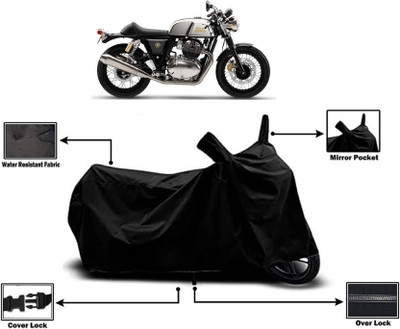 KEDIT Two Wheeler Cover for Royal Enfield(Continental GT 650, Black)