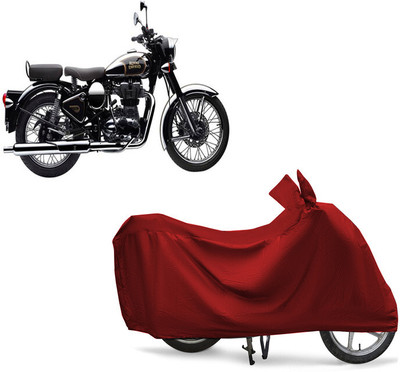 EGAL Two Wheeler Cover for Royal Enfield(Classic Chrome, Maroon)
